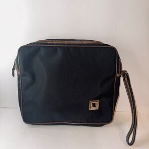 Vintage Dunhill black nylon toiletry or clutch bag pre-used